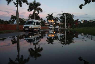 The streets of Durban, South Africa, still submerged days after the city's worst flooding in 60 years. EPA