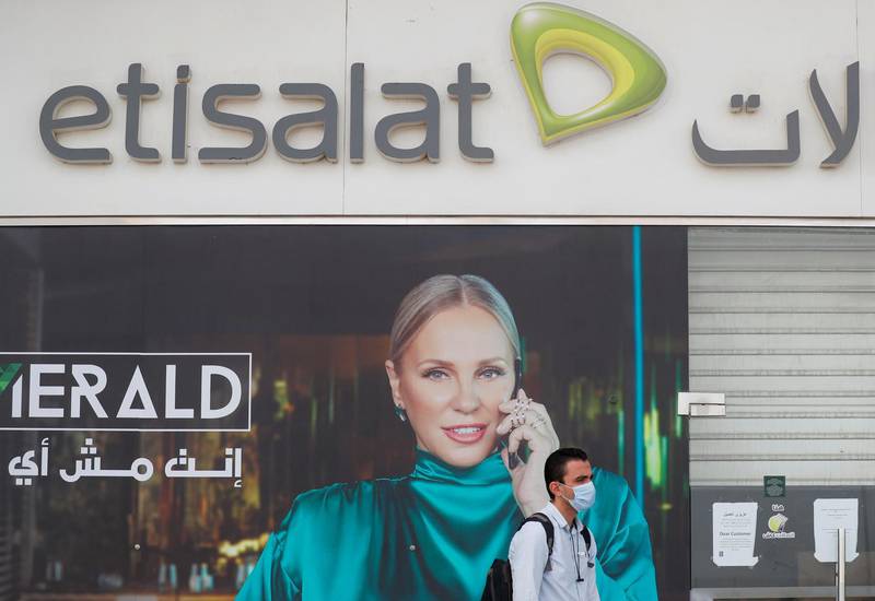 An Etisalat store in Egypt. The UAE's telecom operators are still in the process of rolling out the 5G network. Reuters