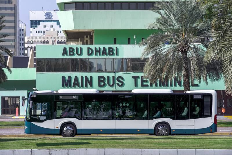 Abu Dhabi, United Arab Emirates, March 5, 2020.  The Abu Dhabi Main Bus Terminal.FOR:  stock imagesVictor Besa / The NationalSection:  NA