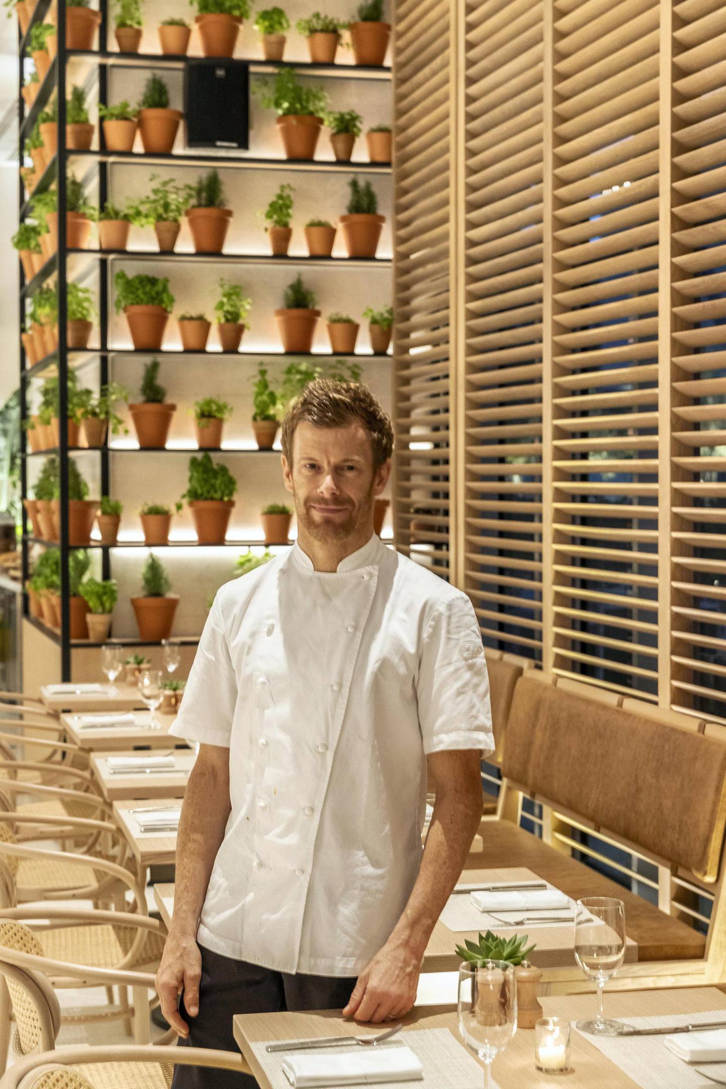 ABU DHABI, UNITED ARAB EMIRATES. 31 OCTOBER 2018. Michelin Star Chef Tom Aikens at Market At Edition in the new Edition hotel in Al Bateen. (Photo: Antonie Robertson/The National) Journalist: Melinda Healy. Section: Weekend.