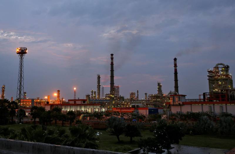 FILE PHOTO: An oil refinery of Essar Oil , which runs India's second biggest private sector refinery, is pictured in Vadinar in the western state of Gujarat, India, October 4, 2016. REUTERS/Amit Dave/File Photo