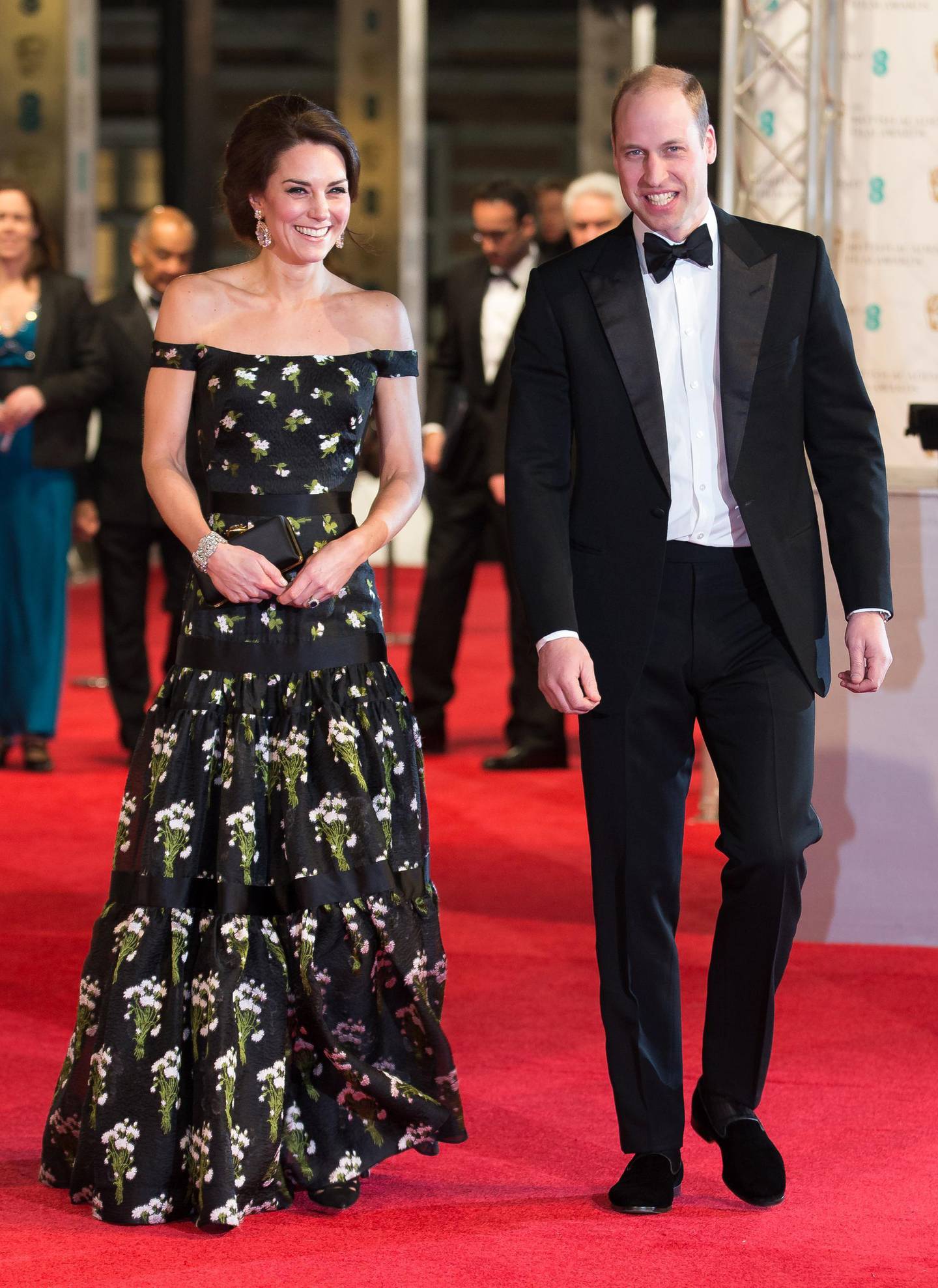 LONDON, ENGLAND - FEBRUARY 12:  Catherine, Duchess of Cambridge and Prince William, Duke of Cambridge attend the 70th EE British Academy Film Awards (BAFTA) at the Royal Albert Hall on February 12, 2017 in London, England.  (Photo by Daniel Leal-Olivas- WPA Pool/Getty Images)
