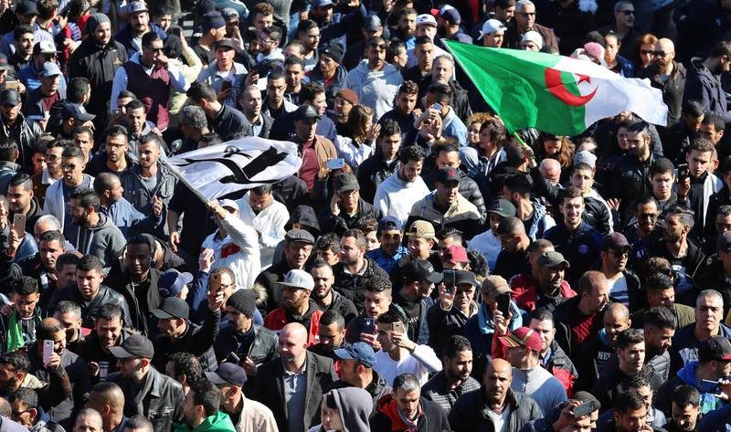 An estimated 20,000 people marched across the country to protest against President Abdelaziz Bouteflika's plan to seek a fifth term. Reuters