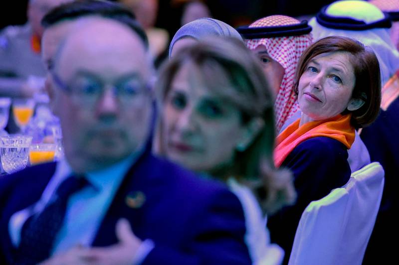 French Defence Minister Florence Parly attends the opening of the 15th Manama Dialogue.  AFP