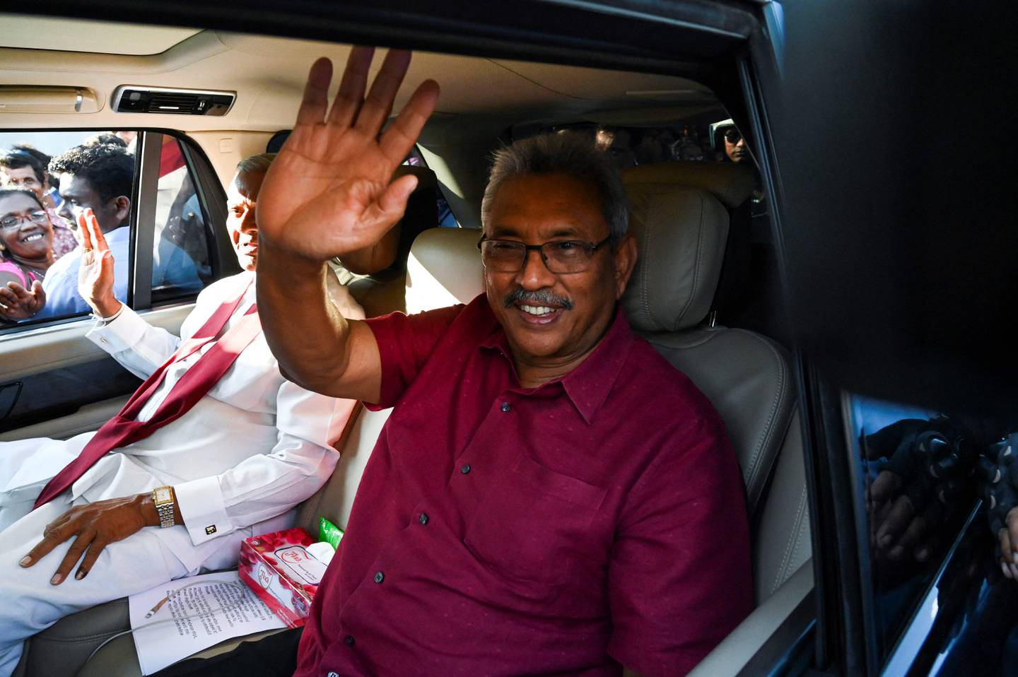 Sri Lanka President Gotabaya Rajapaksa and his wife spent the night at a military base after missing four flights to the UAE. AFP