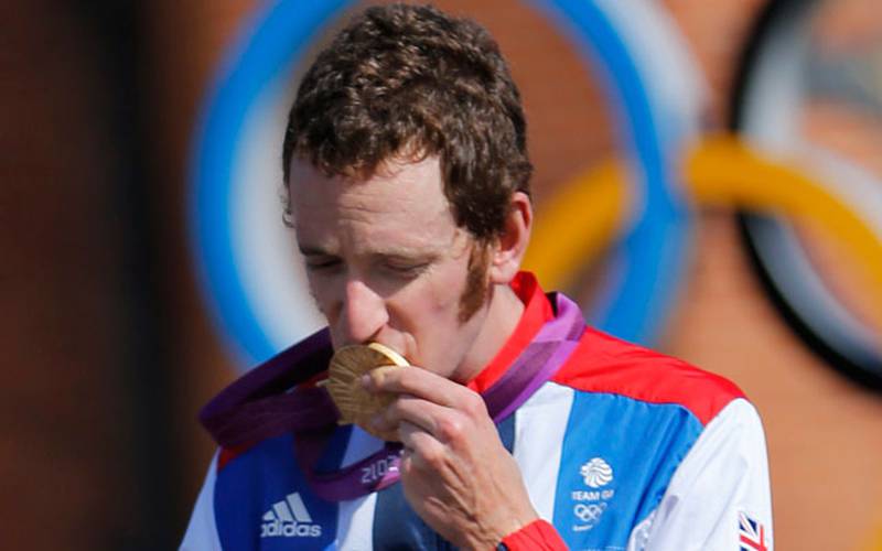 Bradley Wiggins has become a mod style icon after his gold medal win.  Pic: Ian Langsdon/EPA