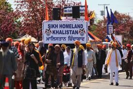 Canadian pro-Khalistan Sikhs in Ontario protested against the Indian government and called for a separate Sikh state on May 6, 2012. Getty Images