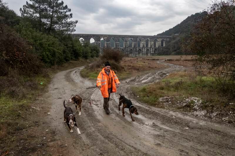 According to Istanbul municipality data, the occupancy rate of the city's dams has decreased to 31,56 per cent due to drought. EPA  