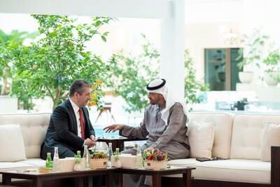 Sheikh Mohamed speaks with Mr Barzani about bilateral relations between the UAE and Iraq in general, and the Kurdistan Region in particular