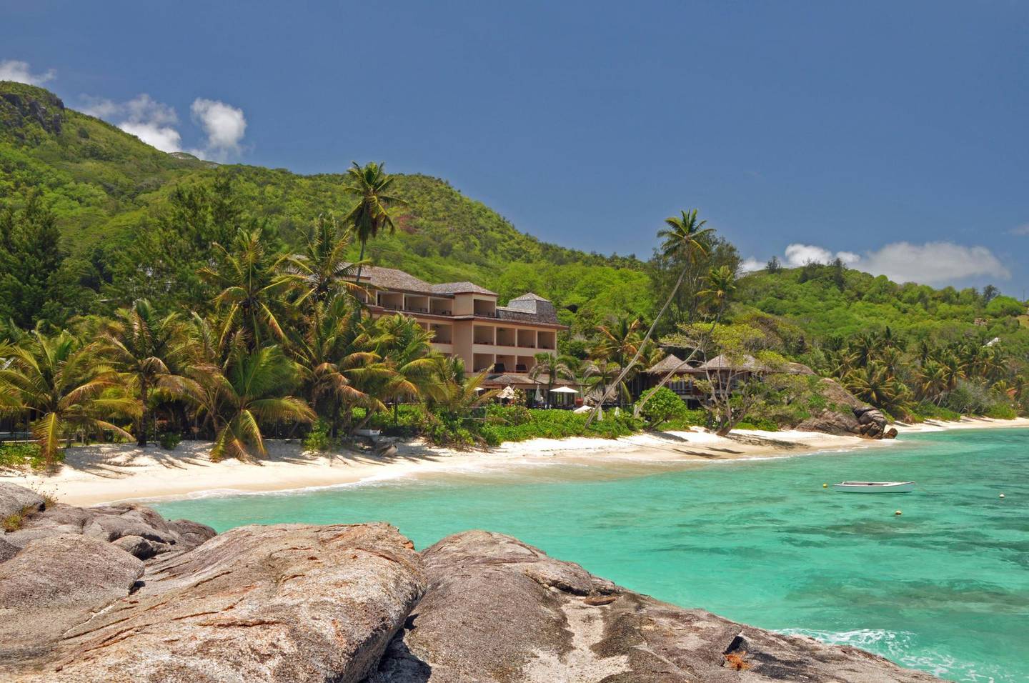 Hotels blend into the natural beauty of Seychelles. Courtesy Doubletree by Hilton Seychelles Allamanda Resort & Spa