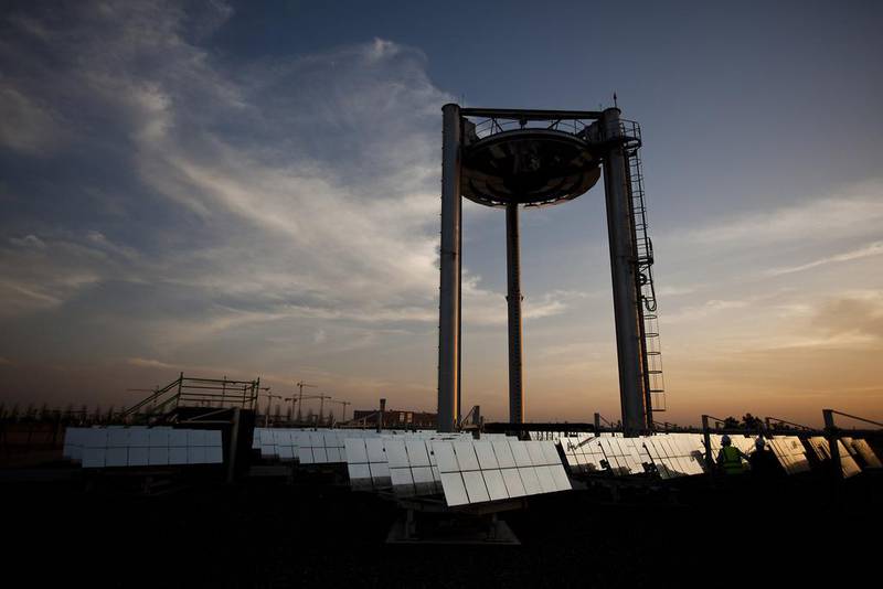 Masdar City in Abu Dhabi relies on solar energy and other renewable energy sources.  (Andrew Henderson / The National)