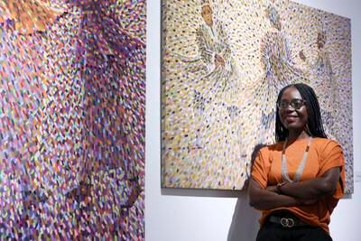 Afia Owusu-Afriyie, a curator at Efie Gallery. Khushnum Bhandari / The National