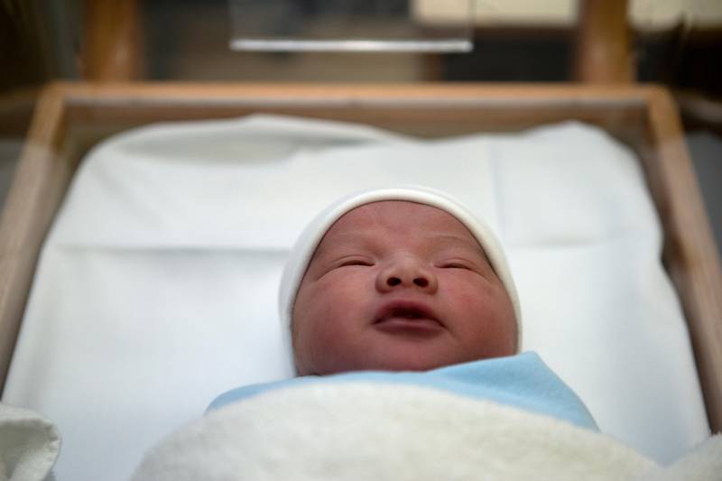 Abu Dhabi, United Arab Emirates, July 28, 2014:     Yet to be named boy born to Filipino mother Claribell, 36, not pictured, and a Palestinian father arrived weighing 3.5kg at 2:50am, at the Corniche Hospital in Abu Dhabi on July 28, 2014. Christopher Pike / The National

Reporter: Jennifer Bell
Section: News
