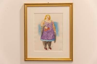 Woman with Fur by Fernando Botero (2023)