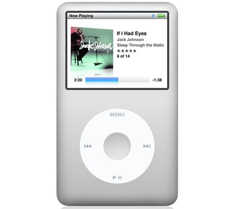 The Apple iPod 6th generation was released September 5, 2007. It came in a 160GB model for $349. Photo: Apple