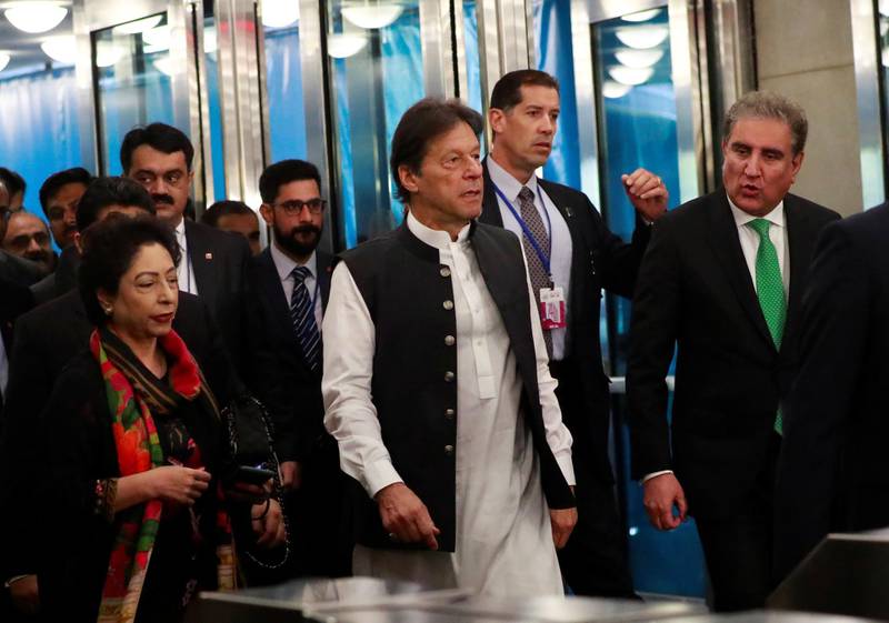 Pakistan's Prime Minister Imran Khan arrives ahead of the start of the 74th session of the United Nations General Assembly at U.N. headquarters in New York City, New York, U.S., September 24, 2019. REUTERS/Yana Paskova