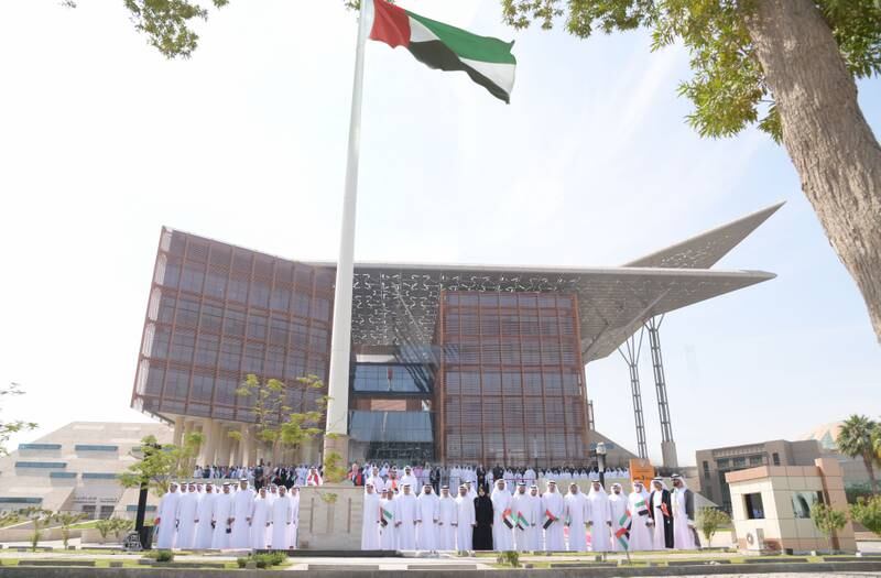 Youssef Al Abri, undersecretary of the Abu Dhabi Judicial Department, led the department's celebrations. Photo: ADJD