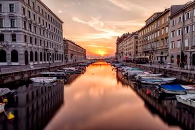 The canal is in the heart of the Borgo Teresiano, in the centre of Trieste. Getty Images