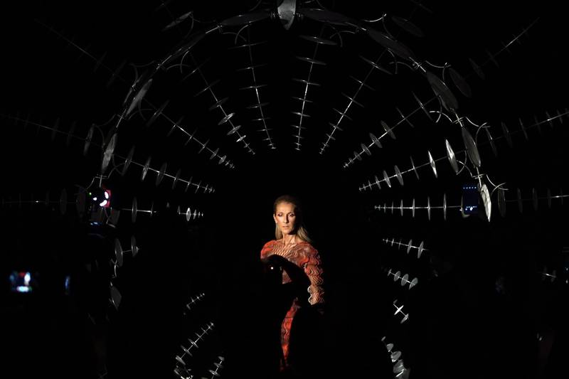 Celine Dion, in Iris van Herpen, attends the Iris van Herpen show on July 1, 2019 in Paris, France. Getty Images