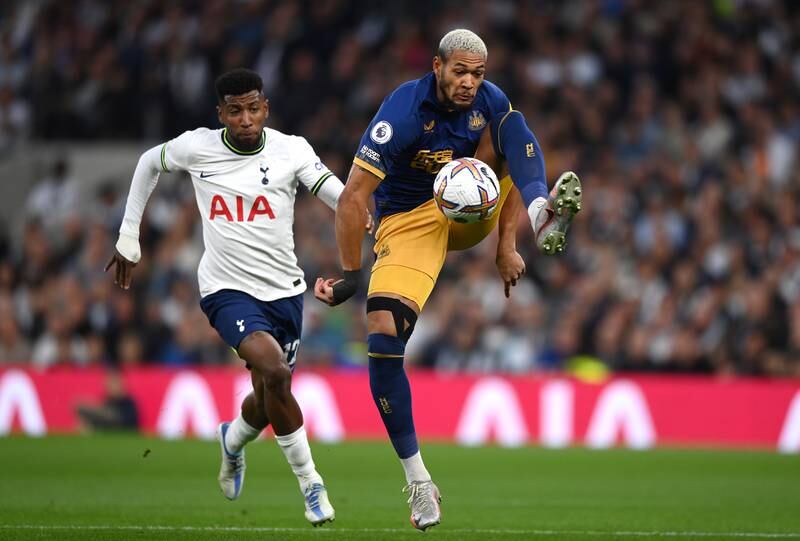 Joelinton – 7. The Brazilian was able to shake off a knee injury to start, and he squeezed through Spurs’ backline to meet Schar’s long ball in the opening minutes. Getty Images