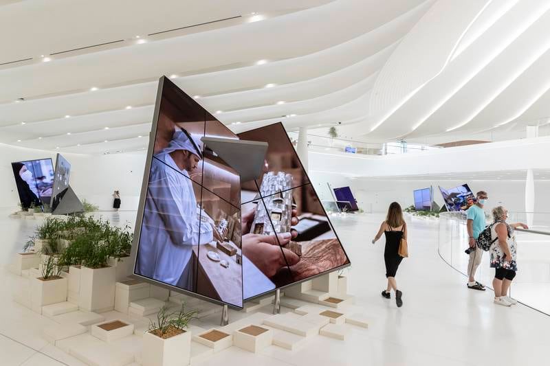 Inside the UAE Pavilion at Expo 2020. Photo: Antonie Robertson / The National