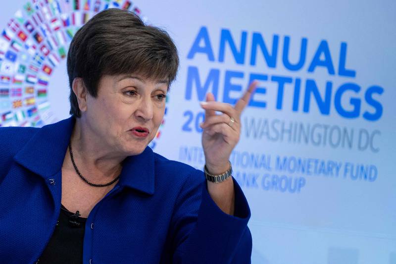 IMF managing director Kristalina Georgieva said there is 'no pause button on the climate crisis', while the world deals other problems. AFP