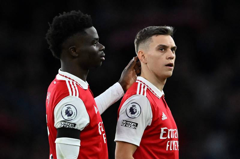 Bukayo Saka - 8 Lively in the first half and had a hand in the Gunners’ best plays going forward. Played a huge part in the match opener as he provided the assist for Trossard. Always looked like the home side’s best route of getting a winner. AFP
