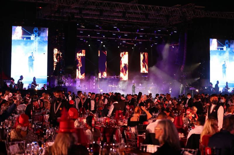 Performers at the New Year's Eve gala dinner at Atlantis, The Palm, Dubai. Chris Whiteoak / The National