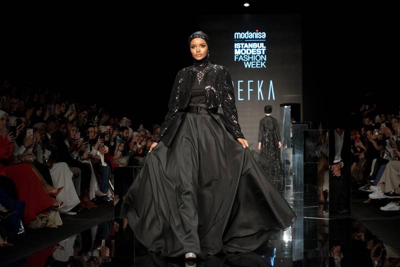 Hijabi model Halima Aden closes Modanisa Modest Fashion Week last year. In a time of Covid-19, we must ask ourselves what 'modesty' should entail. Rooful Ali