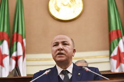 Aymen Benabderrahmane, Algeria's new prime minister, attends a senate meeting in December 2020, when he was the country's finance minister. AFP