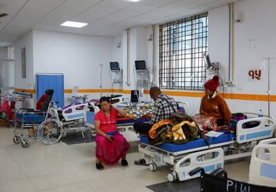 People injured during the Jajarkot earthquake undergo treatment at a hospital in Nepalgunj, Nepal. Reuters