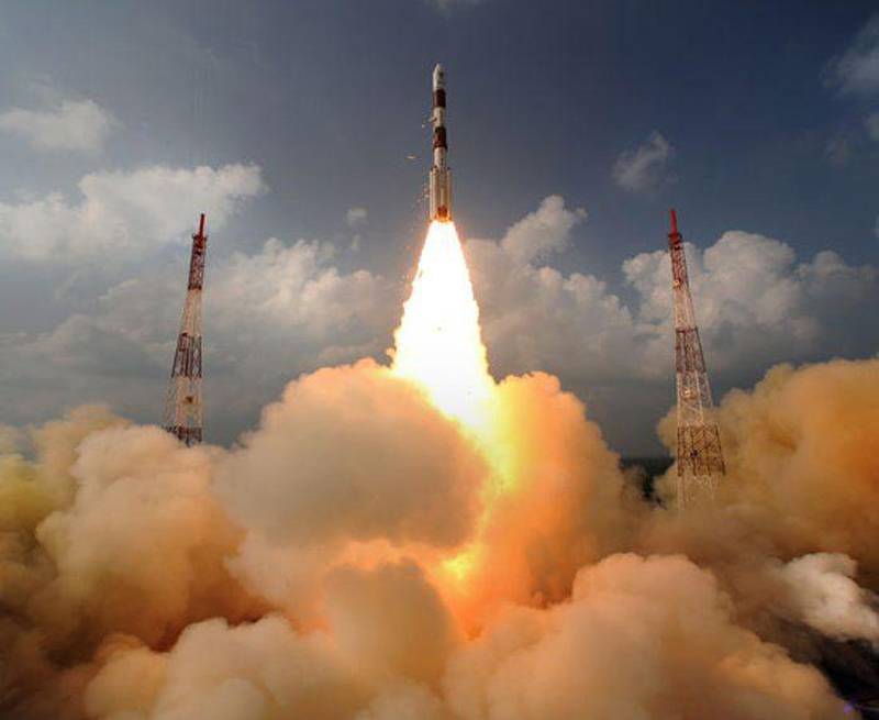 The Polar Satellite Launch Vehicle (PSLV-C25) rocket lifts off carrying India’s Mars spacecraft from the east coast island of Sriharikota, India, in 2013. Photo: AP