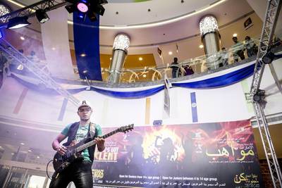 Jojo Francisco, 31, from the Philippines, won the senior instrumental prize in the UAE’s first Got Talent show, for his guitar skills. More than 500 entrants from around the world took part in the entertainment contest. Reem Mohammed / The National
