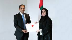 India's new ambassador to the UAE Sunjay Sudhir presents credentials