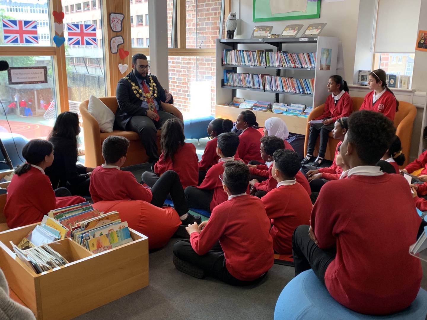 Determined to be a catalyst to improve the lives of others, especially the young, Taouzzale started as he meant to go on by making his first engagement a visit to his old primary school, Gateway Academy. Photo: Westminster City Council