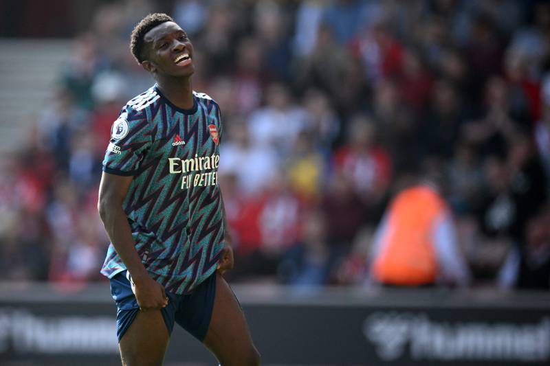 Arsenal striker Eddie Nketiah. AFP