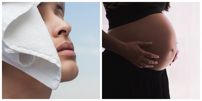 Women have been taking to TikTok to share their experiences of 'pregnancy nose'. Photos: Engin Akyurt, Freestocks / Unsplash