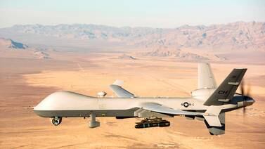 A US Air Force MQ-9 Reaper drone over the Nevada test and training range. AFP