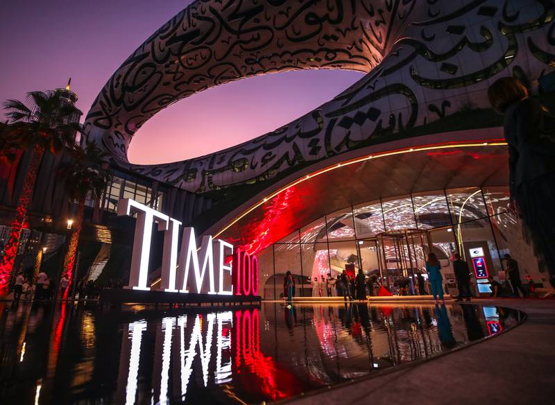 The inaugural Time100 Gala and Impact Awards was held on Monday at Dubai’s Museum of the Future. Photos: Victor Besa / The National
