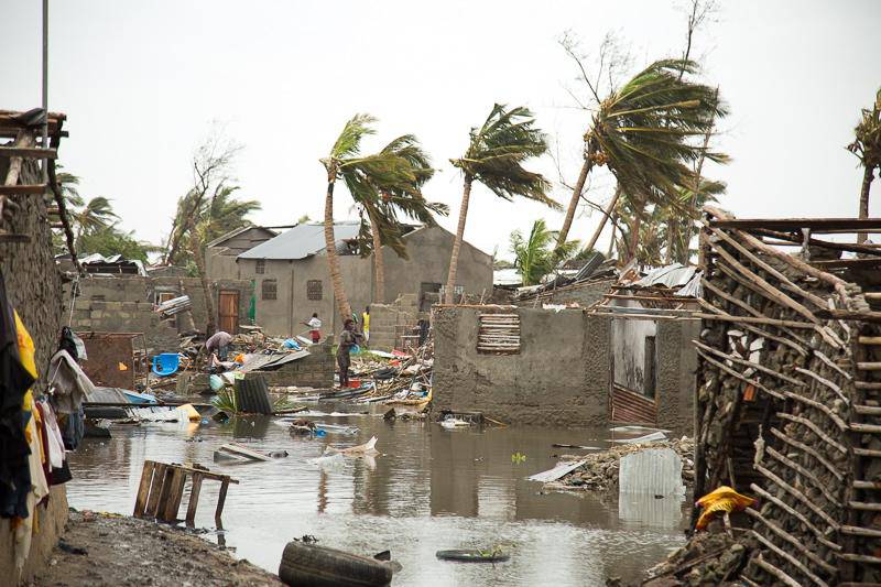 The destroyed neighbourhood of Praia Nova, Beira, Mozambique. IFRC/EPA