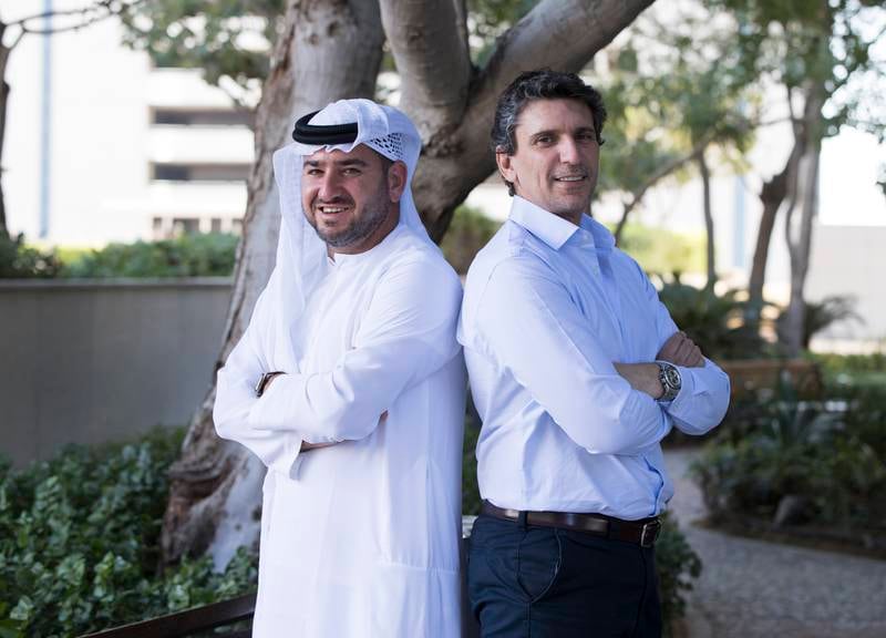 Anwar Nusseibeh and Abdul Kader Saadi, co- founders of Eighty6, have 30 years of experience in the hospitality industry. Photo: Ruel Pableo / The National