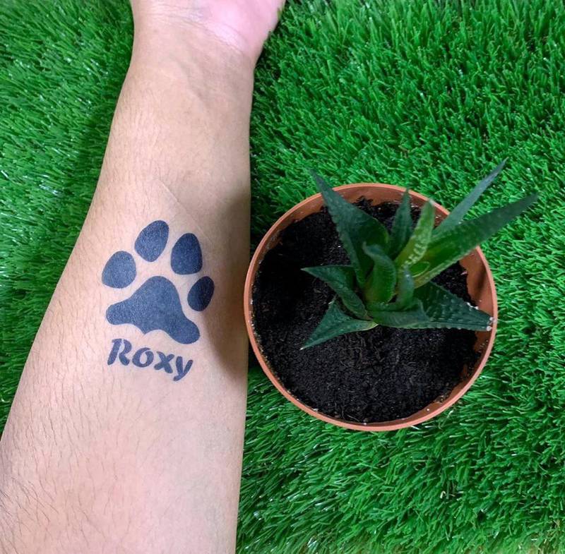 A custom-designed pet tattoo. Courtesy Le Inka