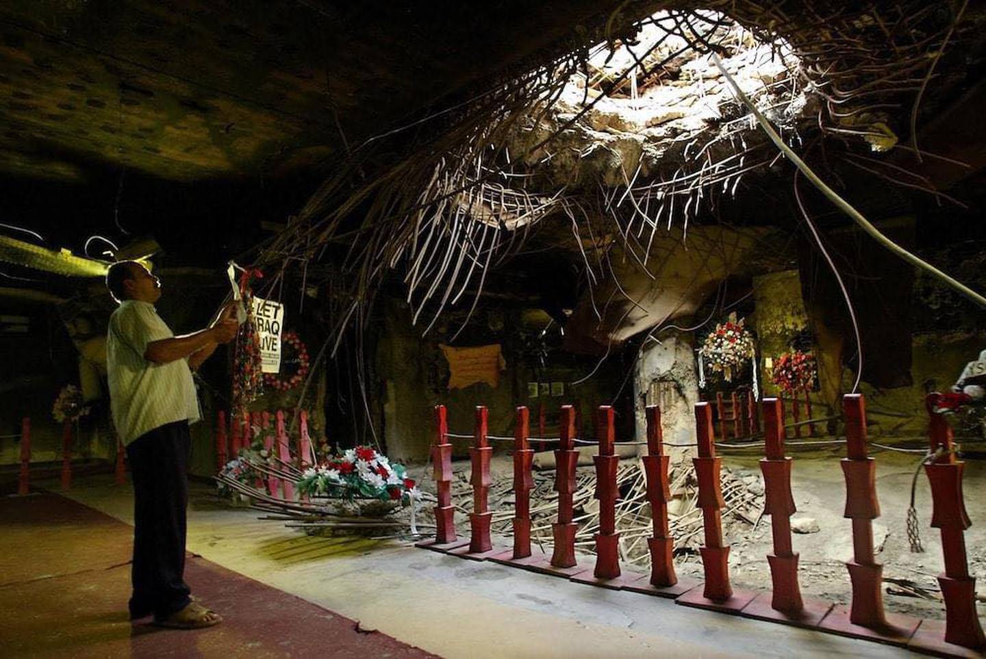 Inside the Amiriyah shelter in Baghdad, a site that is currently maintained as a memorial to the bombing. Photo: Wikimedia Commons