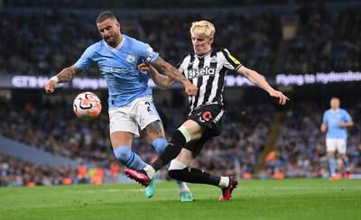 Kyle Walker - 7. Lost his balance when he was played in behind the Newcastle backline by Grealish in the first half. Yet his clever positioning caused problems for Burn in the first half. Getty