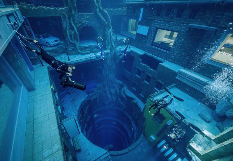 With a depth of 60.02 metres, Deep Dive Dubai is the deepest pool in the world.