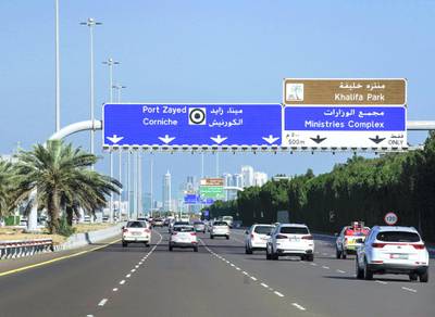 Abu Dhabi, United Arab Emirates, March 24, 2020. Standalone:  Coronavirus--  A beautiful sunny day with light traffic due to the stay at home policy ongoing at the UAE because of the coronavirus.Victor Besa / The National