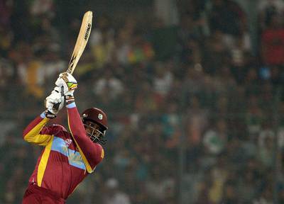 Chris Gayle has scored only 82 runs through his first two matches at just barely over a run-a-ball rate for the West Indies at the World Twenty20. Punit Paranjpe / AFP
