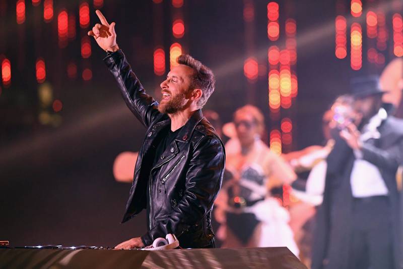 David Guetta performs on stage during the MTV EMA's 2018 at Bilbao Exhibition Centre on Sunday, Nov. 4, 2018, in Bilbao, Spain. (Stuart C. Wilson, pool photo via AP)