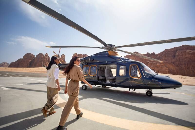 The first leisure helicopter flights have launched in Saudi Arabia's Al Ula. Photo: The Royal Commission for AlUla