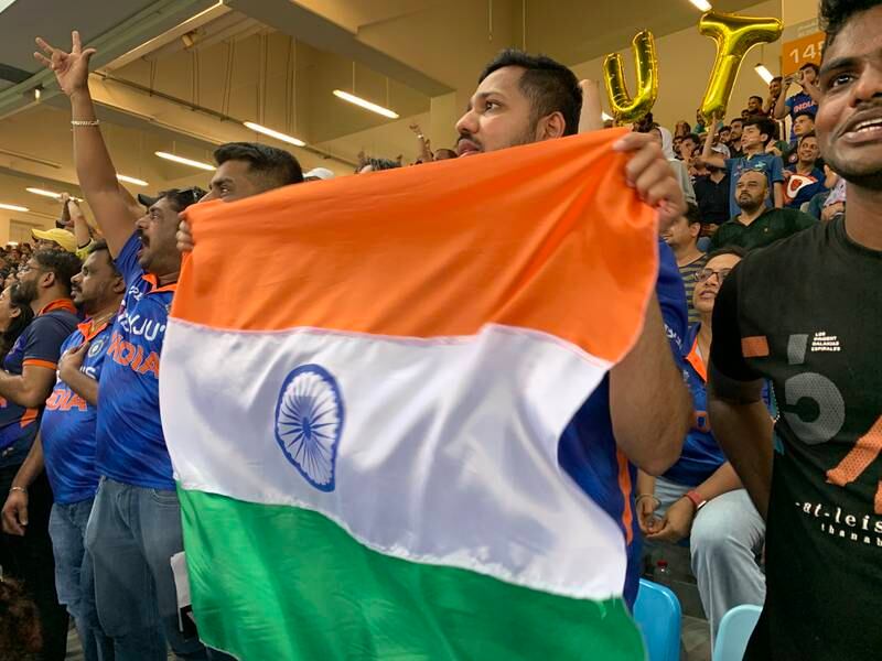 India fans during the match. Pawan Singh / The National